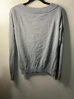 Lauren Ralph Lauren Gray Equestrian Horsebit Buckle Knit Sweater thumbnail 9