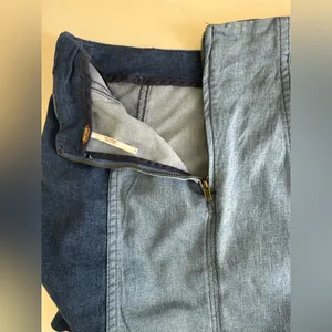 Free People Two-Tone‎ Denim Mini Skirt Size 0 thumbnail 5