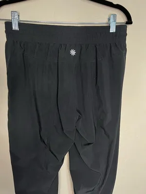 Athleta‎ Attitude Black Drawstring Ruched Joggers thumbnail 9