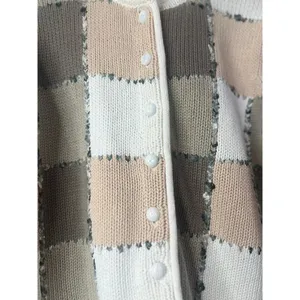 Vintage Ellen Tracy Heavy Knit Scarf Sweater Coat Cardigan Small Petite thumbnail 7