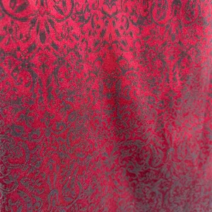 Y2K AGB Brocade Skirt Sz 6 Cherry Red Dark Academia Preppy Gothic Hong Kong 90s thumbnail 4