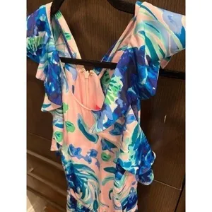 Lilly Pulitzer Rorey Dress Pink Tropics‎ Sweet Pea size 4 thumbnail 2