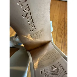 Franco Sarto Open Toe Heels Beige size 9.5 Womens Damalis Faux Leather thumbnail 7