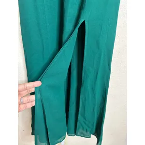 Reformation Juliette Dress in Emerald Green size 0 Sweetheart Tie Strap Mid Slit thumbnail 7