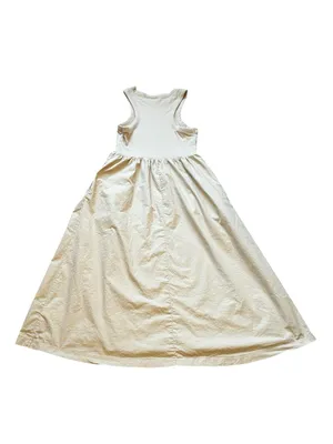 Old Navy Fit & Flare Midi Dress Sleeveless Mixed Media Summer Casual thumbnail 4