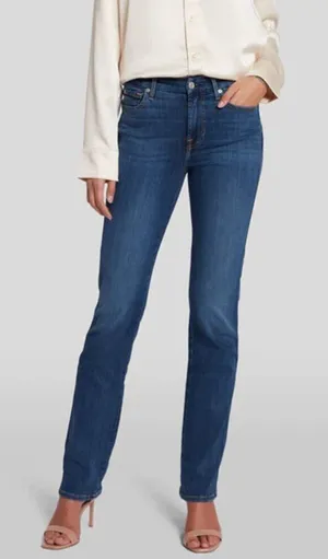 7‎ for All Mankind Slim Illusion Kimmie 24 Straight Jeans thumbnail 1