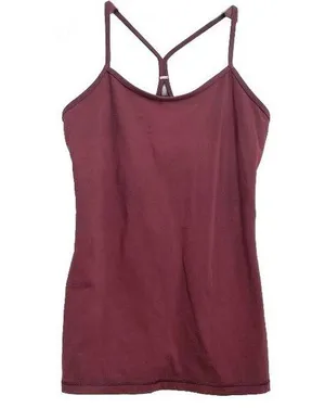 LULULEMON Power Y Tank Luon Bordeaux Drama Maroon Tank Size 10 thumbnail 1