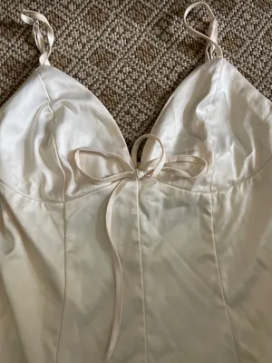 White Satin Slip Dress Size XS thumbnail 2