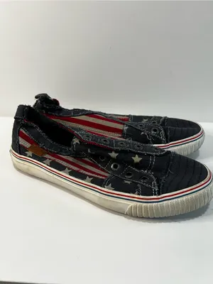 Blowfish Malibu Bettie American Flag Patriotic Slip On Sneakers thumbnail 2