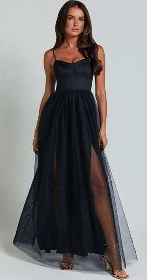 Showpo At the Alter Dress In Black thumbnail 1