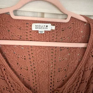 Molly Bracken Crochet Knit Button Cardigan Sweater thumbnail 4