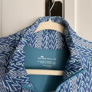 Peter Millar Blue UPF 50+ Full‎ Zip stretch jacket thumbnail 2