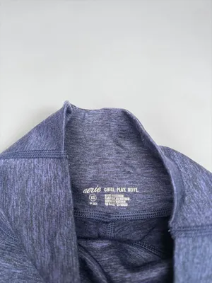 Aerie Play Real Me High Waisted‎ Pocket Leggings XS Navy Heather thumbnail 4