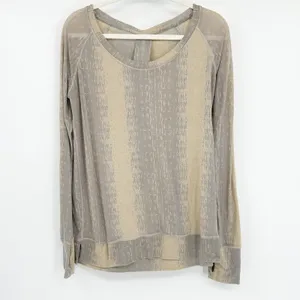Lululemon Womens Salutation To Savasana Long Sleeve Lounge‎ Burnout Yoga Top thumbnail 3