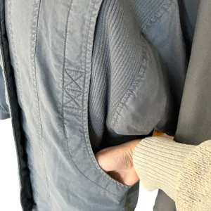 Vintage 80s Quilted Puffer Coat Mixed Media Gray Blue size S Pan Asia Grunge thumbnail 10