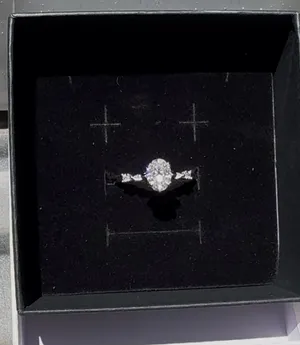 Ring Sterling Silver Moissanite thumbnail 5