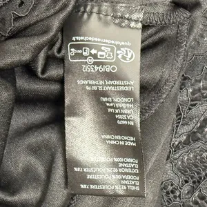BHLDN Belle Long Sleeve Square Neck Lace Mini Dress Black Medium NWT thumbnail 7