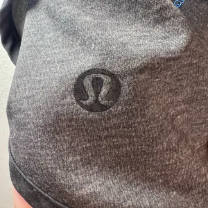 Lululemon 3" Speed Up Shorts Heathered Black / Black / Lakeside Blue Pocket Sz 4 thumbnail 9