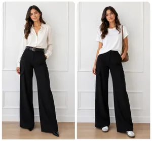 House of Harlow black linen cargo pants thumbnail 6