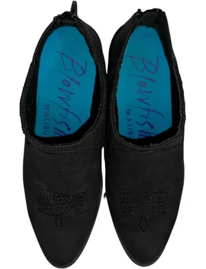 BLOWFISH‎ MALIBU Black Vegan Suede Low Block Heel Ankle Coastal Cowgirl Boot - 9 thumbnail 1