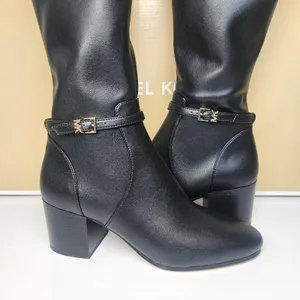 MICHAEL KORS‎ Ella Block Heel Boot In Black US 8 Wide $345 thumbnail 3