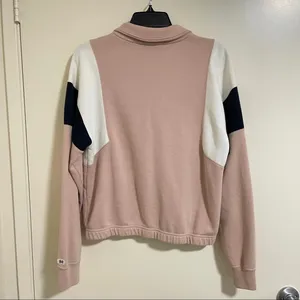 Abercrombie Women’s Half-Zip Pink Collared Sweater Size M (Used) thumbnail 2