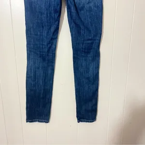 American Eagle 77 Skinny Distressed Jeans Low Rise Blue Size 2 Regular thumbnail 4