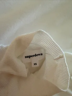 superdown Ribbed Mock Neck Tank - White thumbnail 3