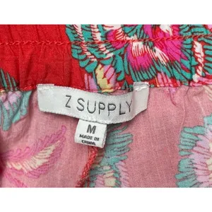 Resort Boho Floral Wide Leg Pants Z Supply Dante Tango Red Cruise Rayon M thumbnail 3