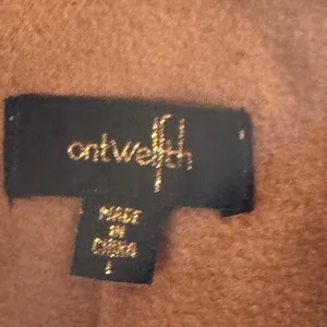 Ontwefth Tan Brown Belted Coat Womens Size S Puffy Sleeves Lined Long Preppy‎ thumbnail 10