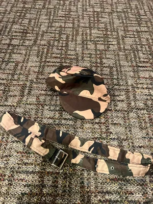 Costume Culture Camouflage Military Surplus Hat and Belt Set Militaria Theme thumbnail 3