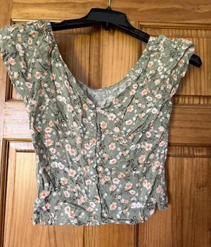 Button up top Green Size M thumbnail 1
