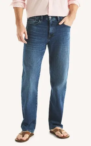 Nautica Men's Classic Straight Fit Blue Jeans thumbnail 1