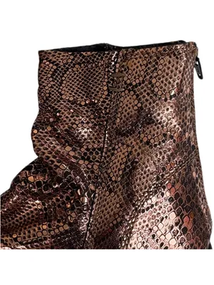 EUC Free People Leather Amarone Cooper Snakeskin Boots Size 7.5 thumbnail 5