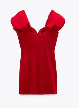 ZARA Red Sweetheart Dress thumbnail 7
