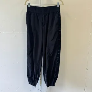 Future Collective Kahlana Barfield Brown Black Track Pants Zipper Cuff XS thumbnail 2
