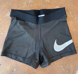 Nike silver dri fit spandex shorts thumbnail 1