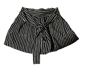 Silence‎ + Noise Urban Outfitters Black & White Striped Tie-Waist Shorts XS thumbnail 1