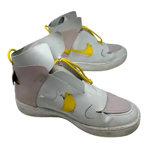 Nike Vandalised Grey Yellow Pink Slip On High Top Sneakers Size 8.5 thumbnail 3