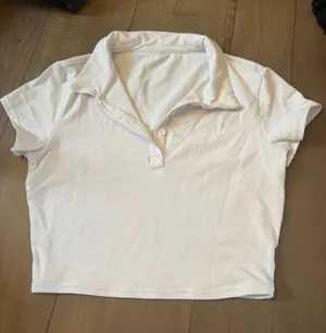 Alo estimated size XS Cropped Polo Top White thumbnail 1