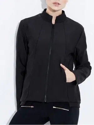 Aday Over and out zip lightweight bomber jacket Black S thumbnail 1