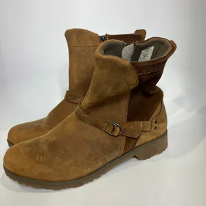 Eddie Bauer cognac leather boots women's size 11 casual cottagecore‎ neutral thumbnail 3
