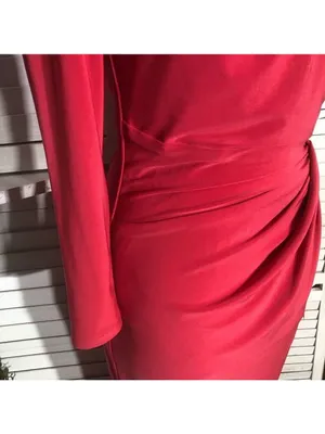 Ralph Lauren Midi Dress coral Pink Derby elegant wedding guest Old Money glam S thumbnail 11