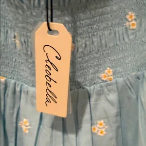 Cleobella Belinda Light Blue Mini‎ Dress large thumbnail 5