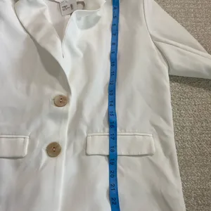 Lush Clothing Cream Blazer with Wooden Buttons size M thumbnail 10