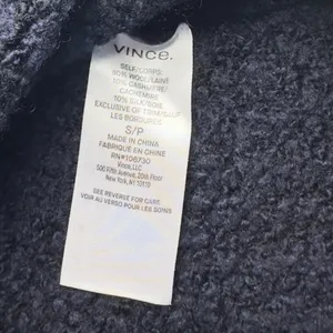 Vince Navy Blue Wool Cashmere Turtleneck Boucle Knit Sweater Small thumbnail 7