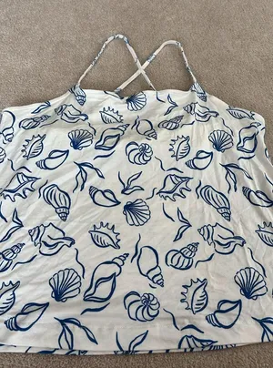 NWOT Auden Pajama Top Blue Size M thumbnail 3