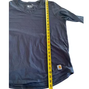 Carhartt Womens XL Gray Long Sleeve V Neck‎ TShirt Relaxed Fit Workwear Gorpcore thumbnail 7