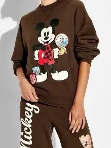 Disney Brown Mickey Mouse Ski Sweatshirt thumbnail 1