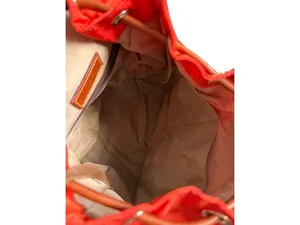 DOONEY & BOURKE Orange Brown Nylon Leather Drawstring Backpack thumbnail 6